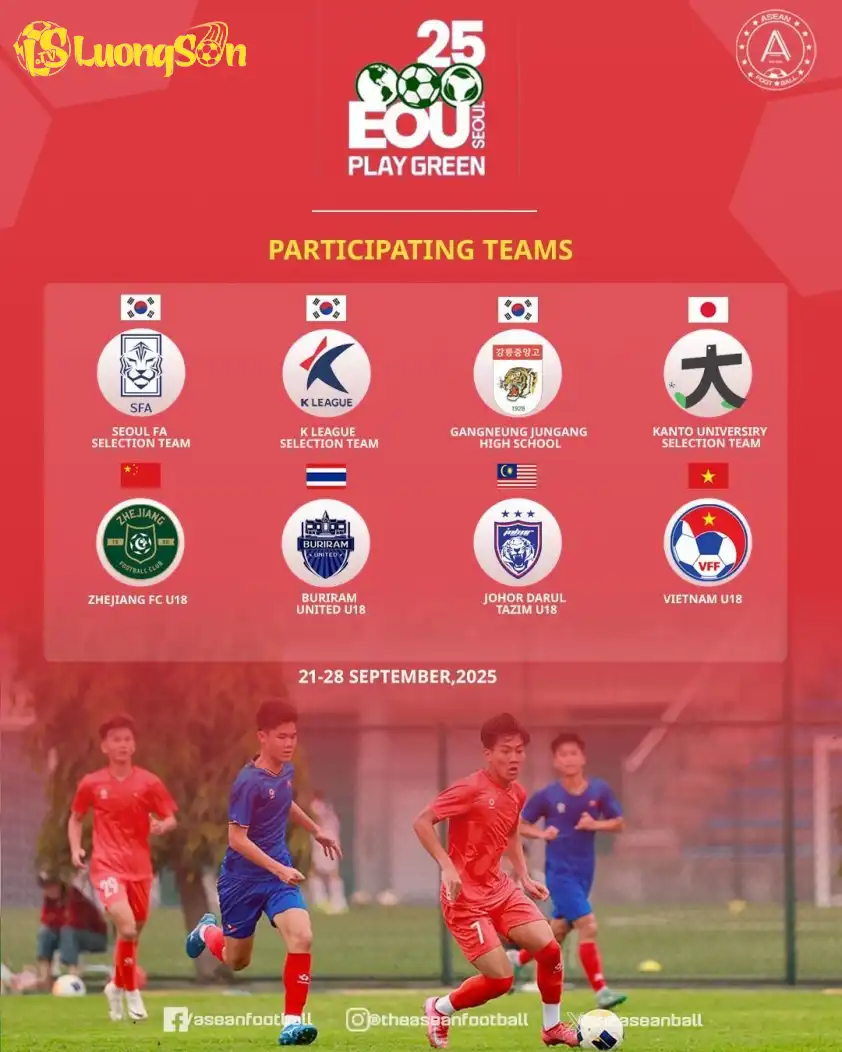 U18 Việt Nam sẽ tham dự giải đấu ở Hàn Quốc vào cuối tháng 9